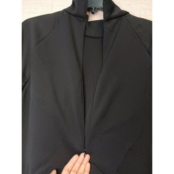 Black Dress with Flare Sleeves, fitted, Wedding Guests/Dinner/Date Size XL - Picture 6 of 9